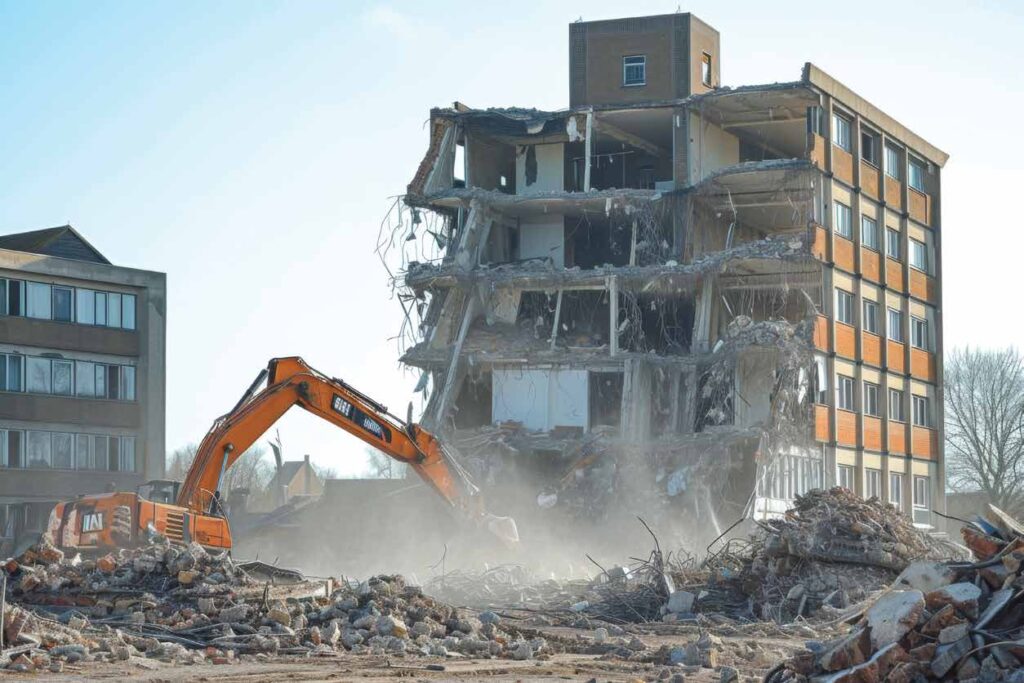 Home demolition in Dubai