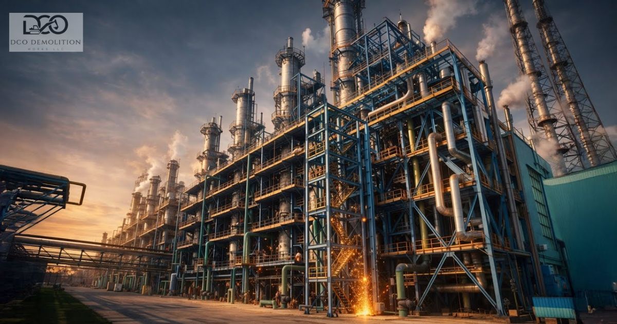 Industrial plant dismantling in UAE by professional demolition contractor
