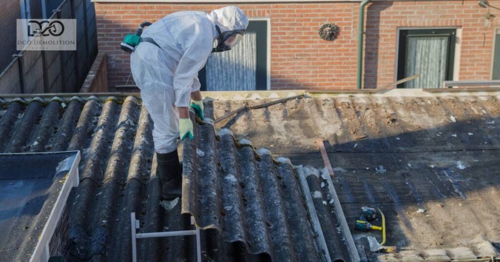 Asbestos removal during building demolition in UAE by certified contractors