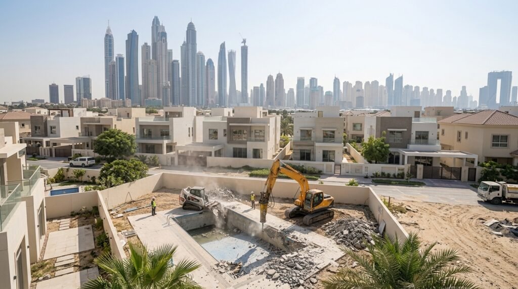Swimming Pool Demolition in Dubai